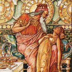 King Midas holds his golden daughter